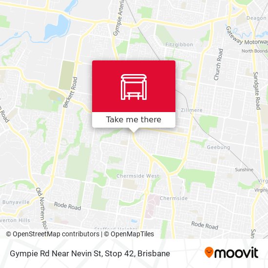 Gympie Rd Near Nevin St, Stop 42 map