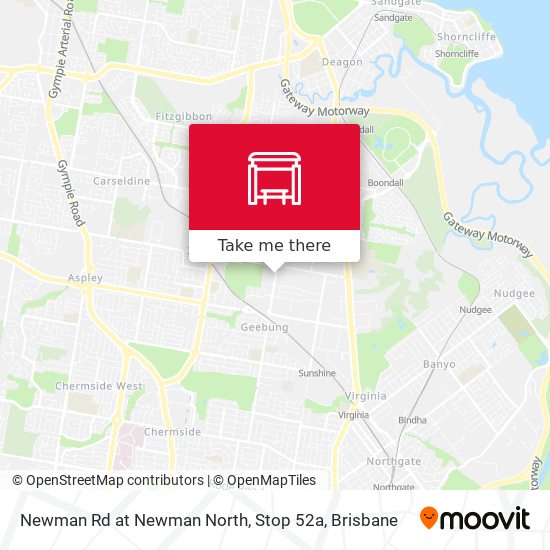 Newman Rd at Newman North, Stop 52a map