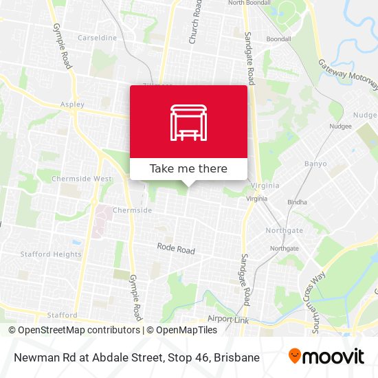 Newman Rd at Abdale Street, Stop 46 map