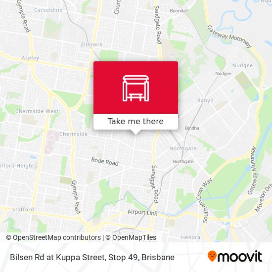 Mapa Bilsen Rd at Kuppa Street, Stop 49