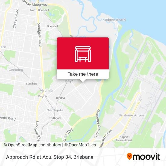 Mapa Approach Rd at Acu, Stop 34