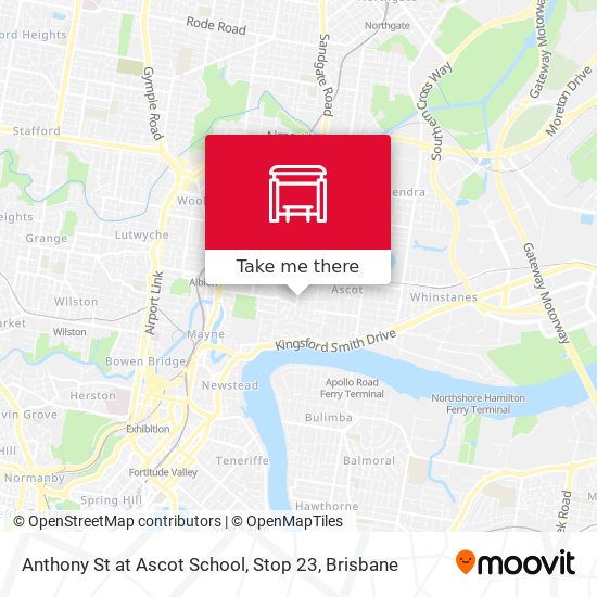 Anthony St at Ascot School, Stop 23 map