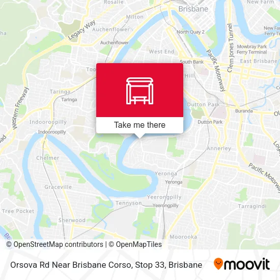 Orsova Rd Near Brisbane Corso, Stop 33 map