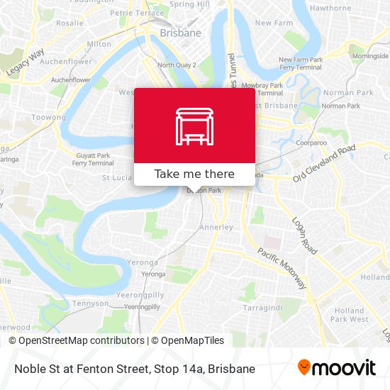 Noble St at Fenton Street, Stop 14a map