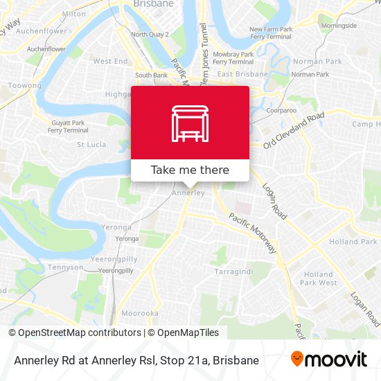 Annerley Rd at Annerley Rsl, Stop 21a map