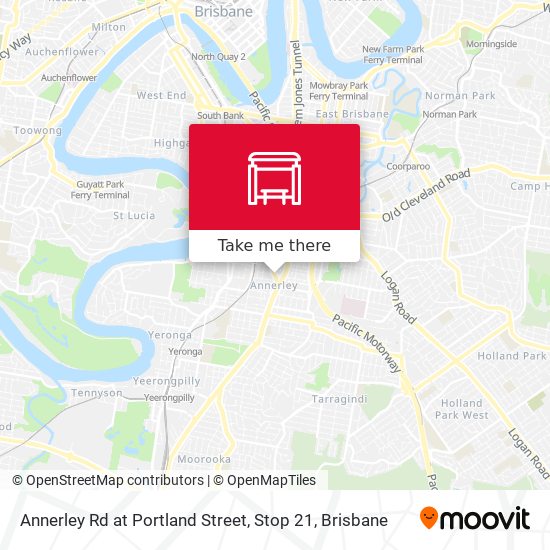 Annerley Rd at Portland Street, Stop 21 map