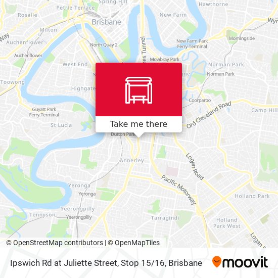 Ipswich Rd at Juliette Street, Stop 15 / 16 map