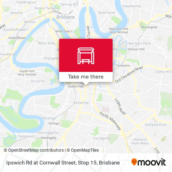 Mapa Ipswich Rd at Cornwall Street, Stop 15