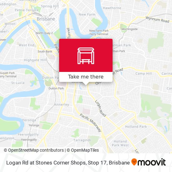 Logan Rd at Stones Corner Shops, Stop 17 map