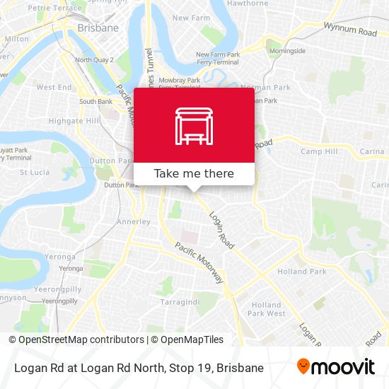 Logan Rd at Logan Rd North, Stop 19 map