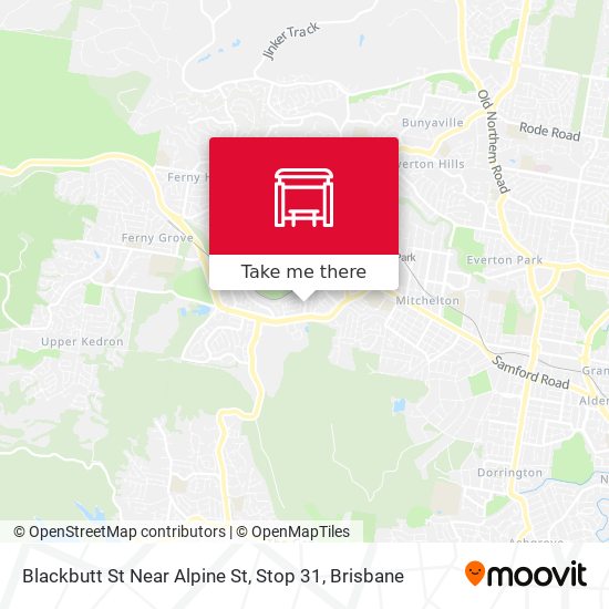 Mapa Blackbutt St Near Alpine St, Stop 31