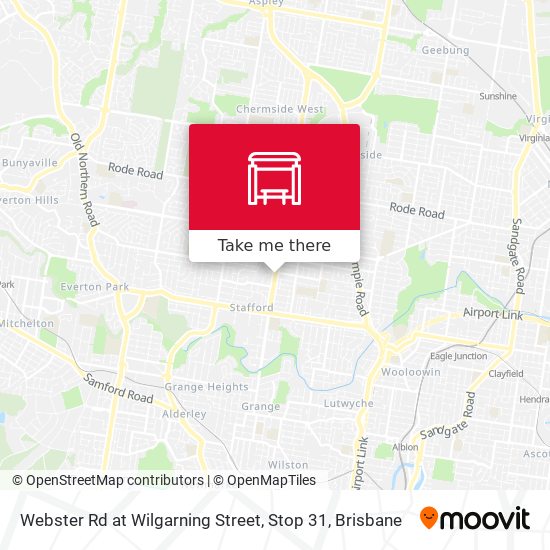 Webster Rd at Wilgarning Street, Stop 31 map