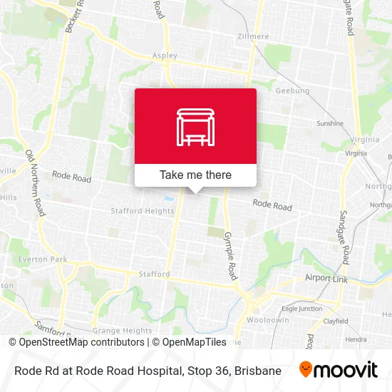 Mapa Rode Rd at Rode Road Hospital, Stop 36