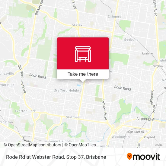 Mapa Rode Rd at Webster Road, Stop 37