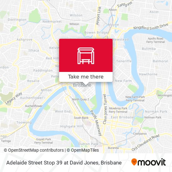 Mapa Adelaide Street Stop 39 at David Jones