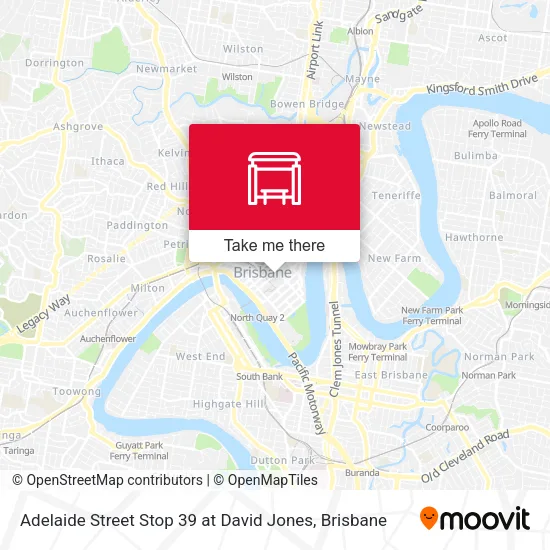 Adelaide Street Stop 39 at David Jones map