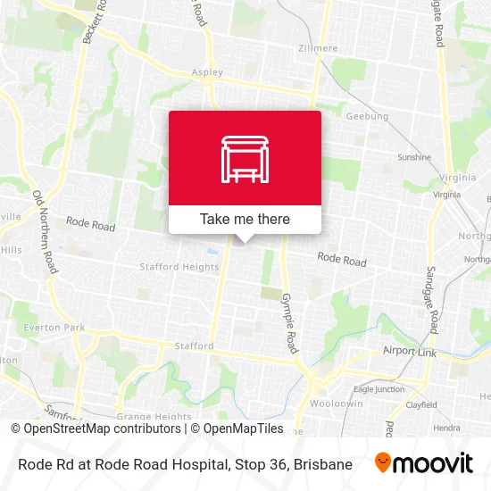 Mapa Rode Rd at Rode Road Hospital, Stop 36