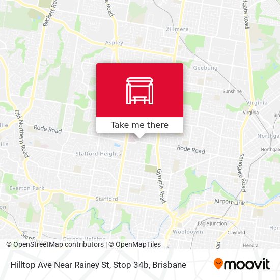 Hilltop Ave Near Rainey St, Stop 34b map
