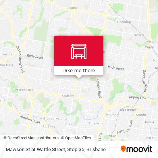 Mawson St at Wattle Street, Stop 35 map