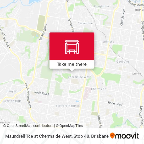 Maundrell Tce at Chermside West, Stop 48 map