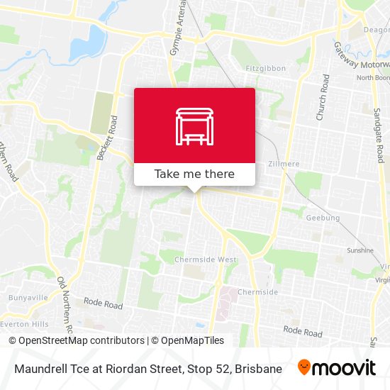 Mapa Maundrell Tce at Riordan Street, Stop 52