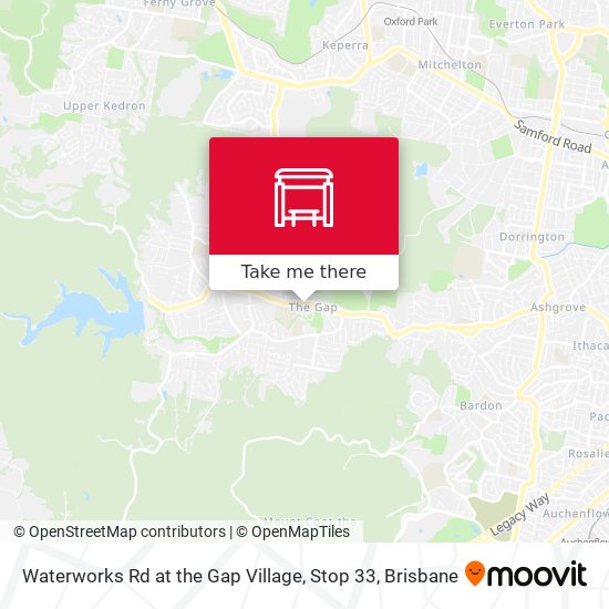 Waterworks Rd at the Gap Village, Stop 33 map