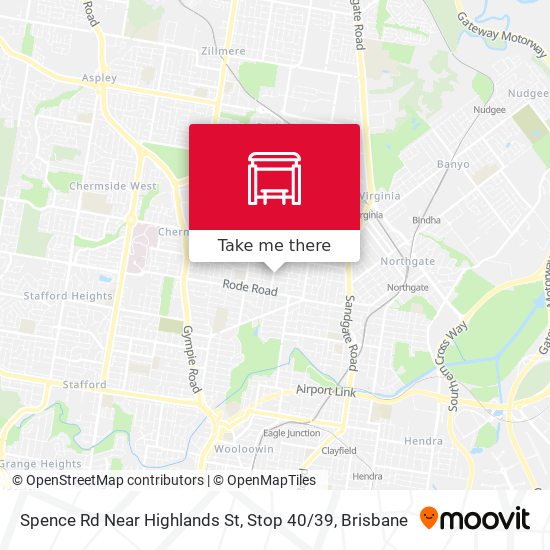 Spence Rd Near Highlands St, Stop 40 / 39 map