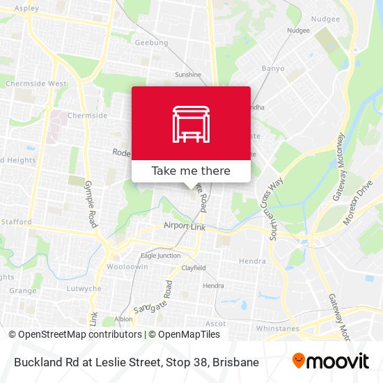 Buckland Rd at Leslie Street, Stop 38 map