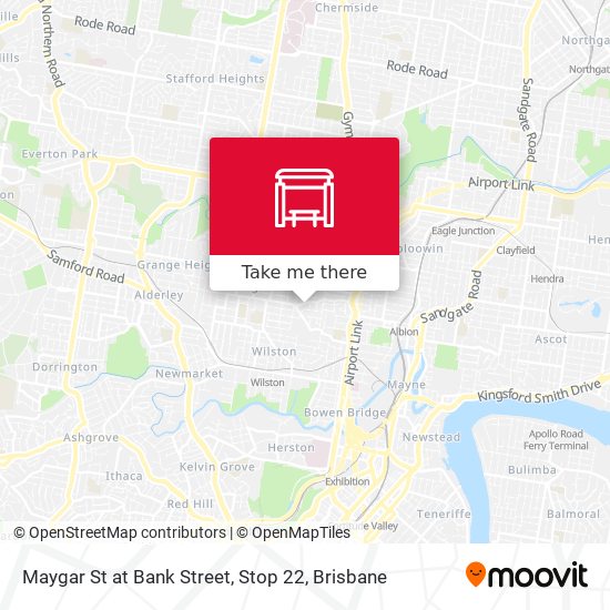 Maygar St at Bank Street, Stop 22 map