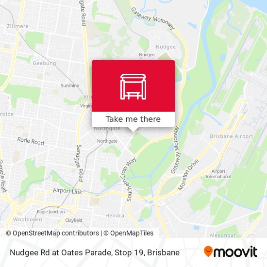 Nudgee Rd at Oates Parade, Stop 19 map