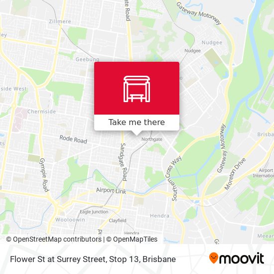 Flower St at Surrey Street, Stop 13 map