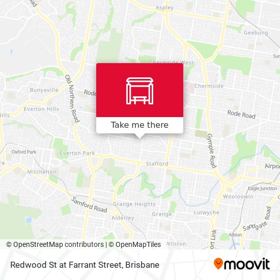 Redwood St at Farrant Street map