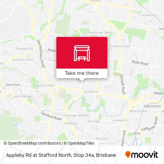 Appleby Rd at Stafford North, Stop 34a map