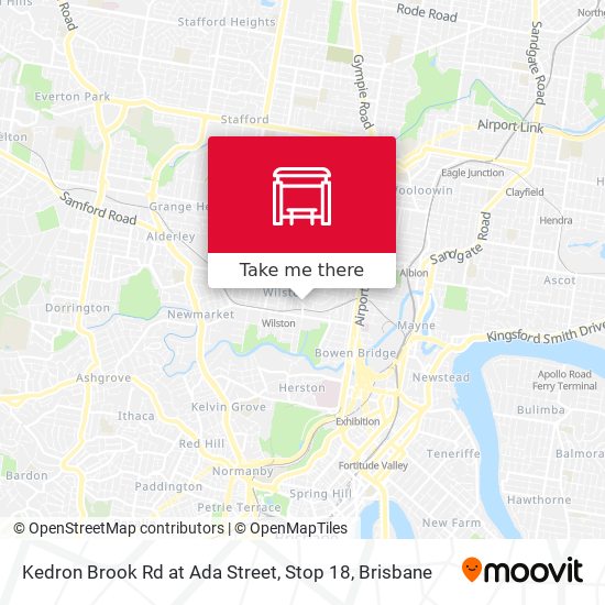 Mapa Kedron Brook Rd at Ada Street, Stop 18