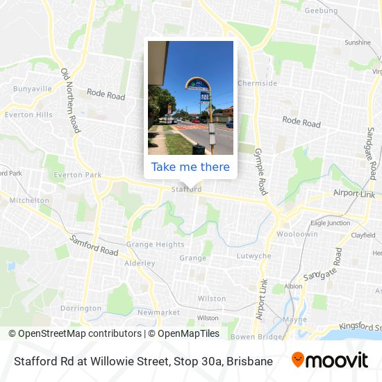 Stafford Rd at Willowie Street, Stop 30a map