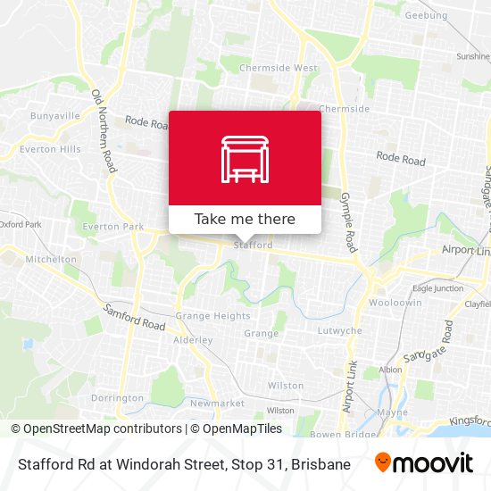 Stafford Rd at Windorah Street, Stop 31 map