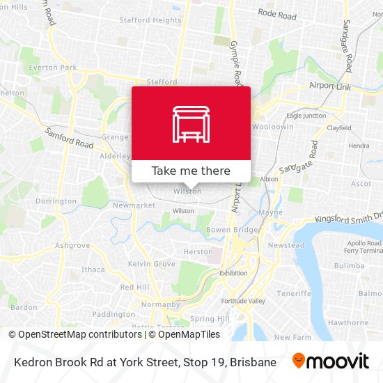 Mapa Kedron Brook Rd at York Street, Stop 19