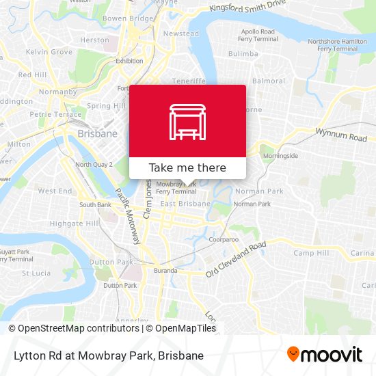 Mapa Lytton Rd at Mowbray Park