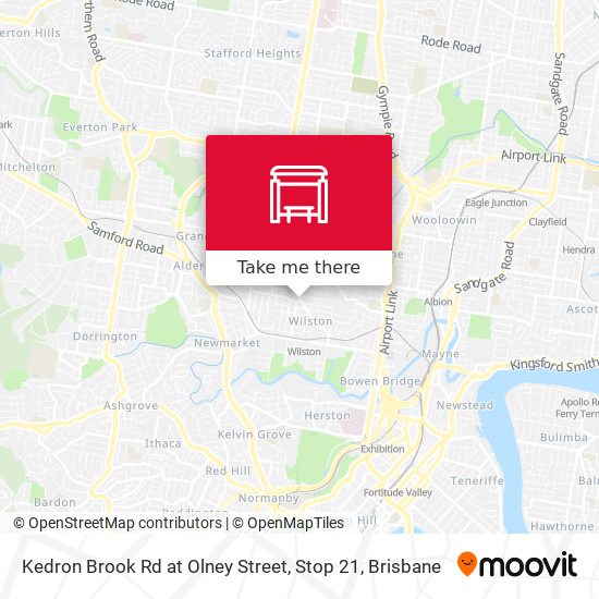 Kedron Brook Rd at Olney Street, Stop 21 map