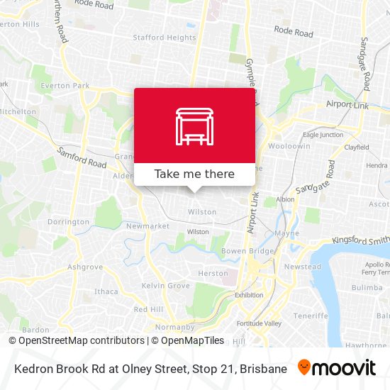 Kedron Brook Rd at Olney Street, Stop 21 map