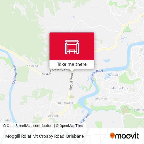 Moggill Rd at Mt Crosby Road map