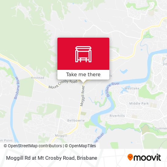 Moggill Rd at Mt Crosby Road map