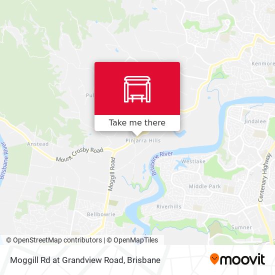 Moggill Rd at Grandview Road map
