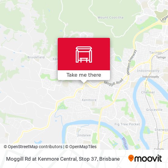 Moggill Rd at Kenmore Central, Stop 37 map