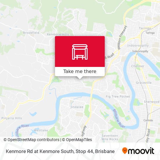 Mapa Kenmore Rd at Kenmore South, Stop 44