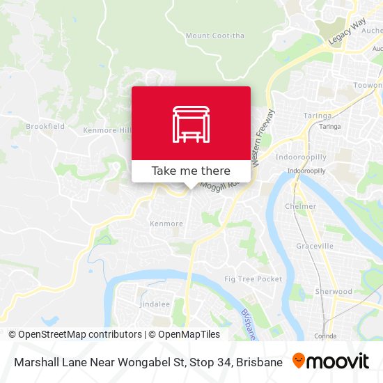 Marshall Lane Near Wongabel St, Stop 34 map