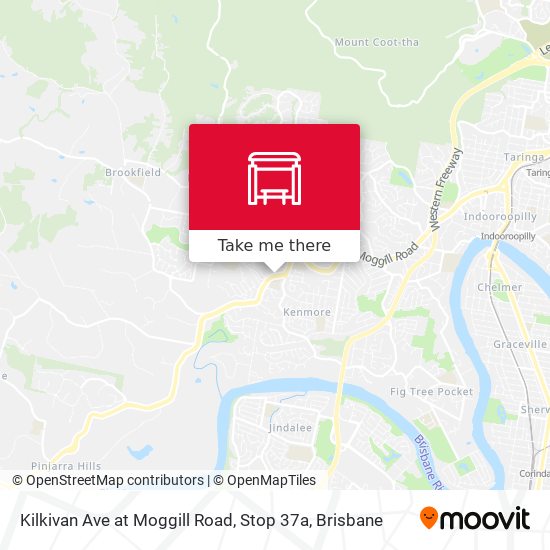 Kilkivan Ave at Moggill Road, Stop 37a map