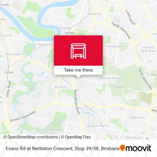 Evans Rd at Nettleton Crescent, Stop 39 / 38 map