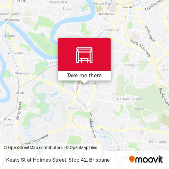 Keats St at Holmes Street, Stop 42 map