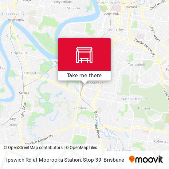 Mapa Ipswich Rd at Moorooka Station, Stop 39